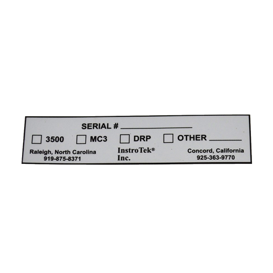 Serial Number Sticker - All Gauges