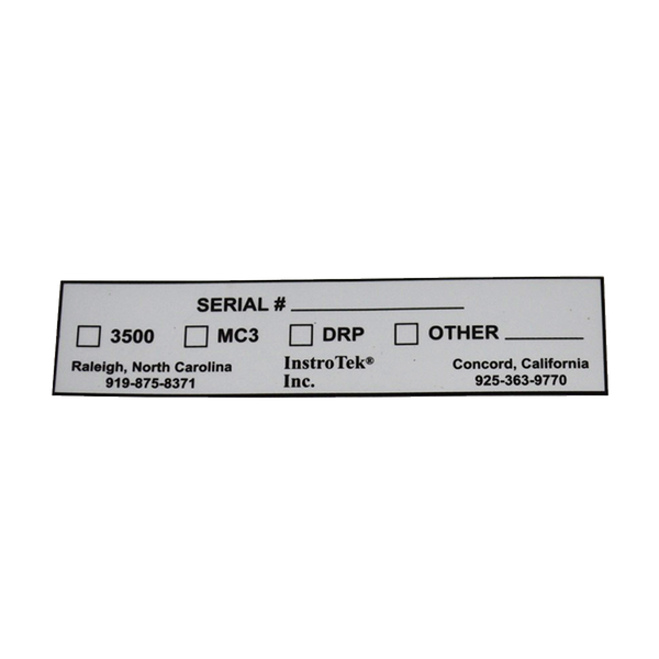 Serial Number Sticker - All Gauges