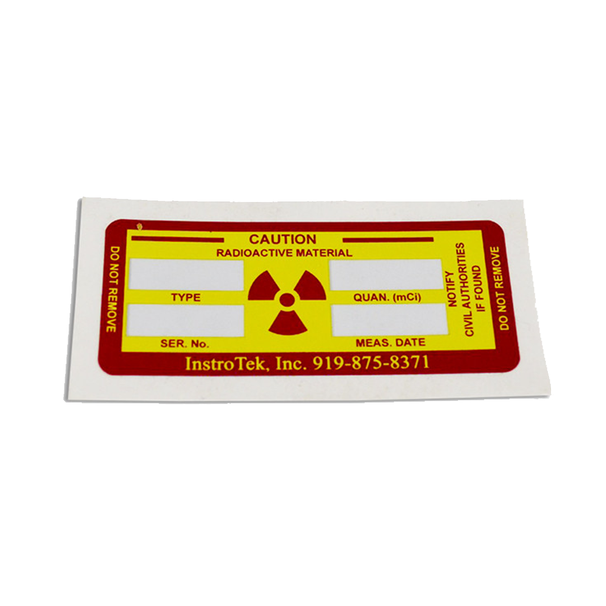 Source Rod Label