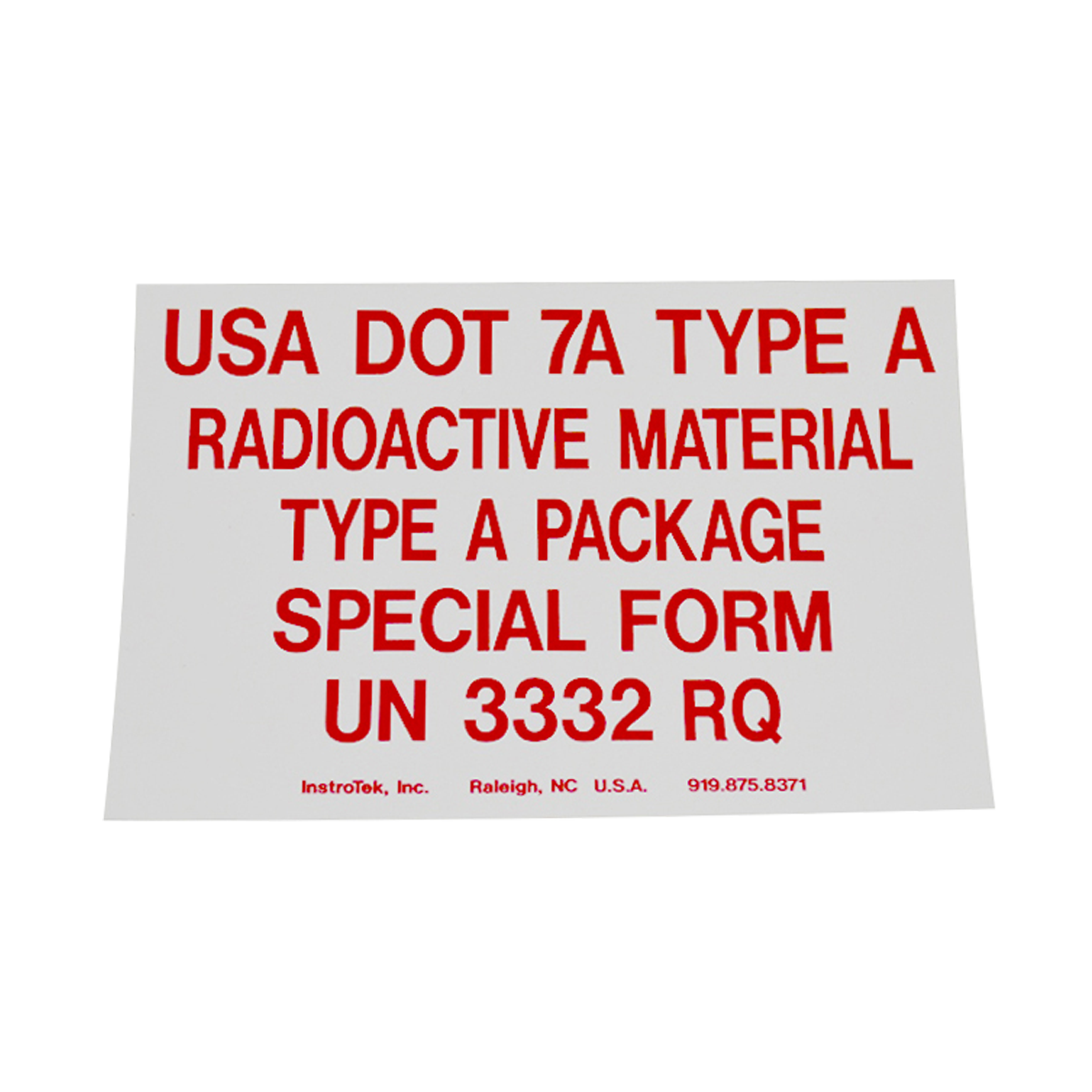 Type A Label