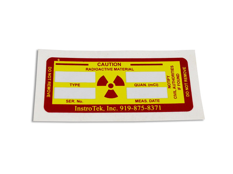 Source Marking Label Source Rod Label | InstroTek, Inc.